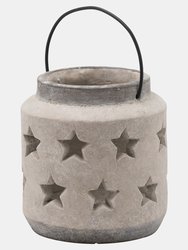 Bloomville Stone Star Candle Lantern - Stone - Stone