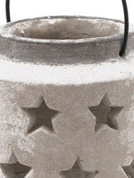 Bloomville Stone Star Candle Lantern - Stone(23cm x 18cm x 18cm)