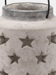 Bloomville Stone Star Candle Lantern - Stone(23cm x 18cm x 18cm)