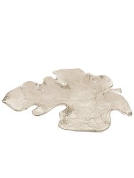 Cast Aluminum Maple Leaf Decorative Bowl - One Size