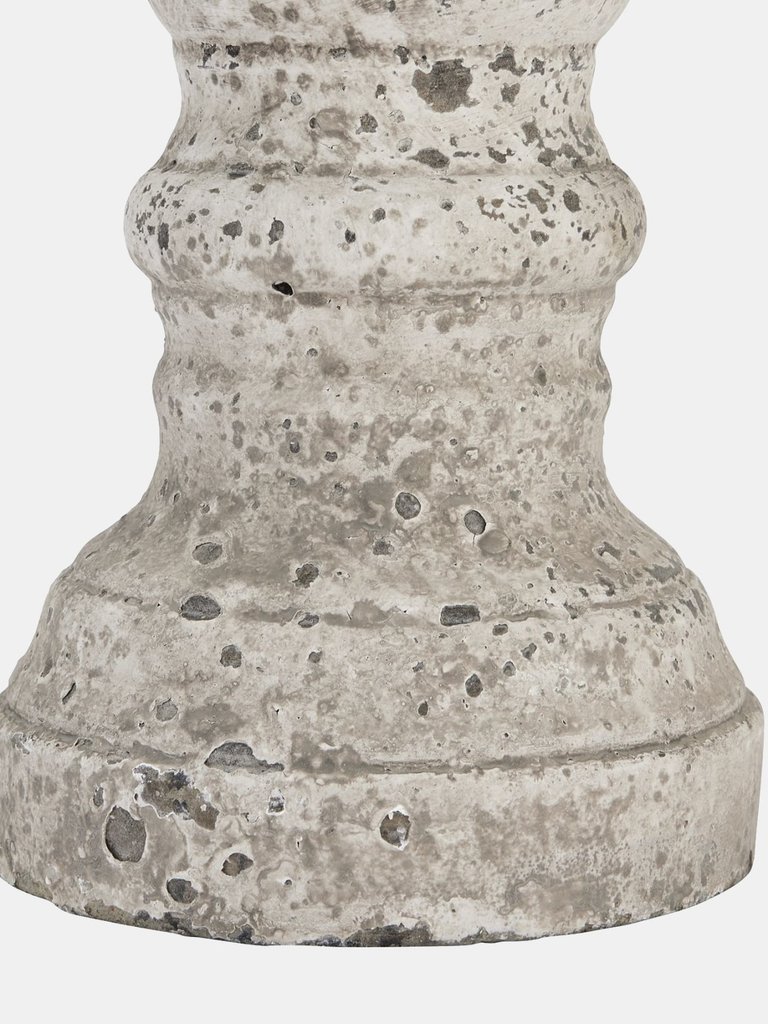 Ceramic Column Candle Holder- 38cm x 14cm x 14cm