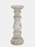 Ceramic Column Candle Holder - 45cm x 16cm x 16cm - Stone