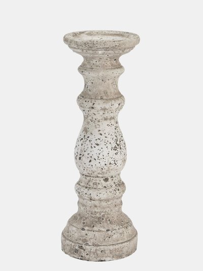Hill Interiors Ceramic Column Candle Holder - Stone product
