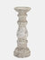 Ceramic Column Candle Holder - Stone - Stone