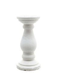 Ceramic Matte Candle Holder (23cm x 11cm x 11cm) - White