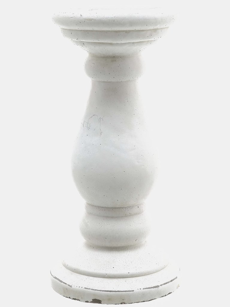Ceramic Matte Candle Holder (30cm x 14cm x 14cm) - White