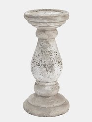 Ceramic Stone Effect Candle Holder (Stone) - Stone