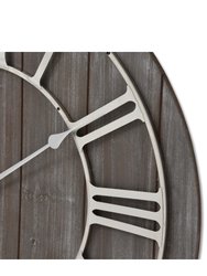 Contrast Wooden Wall Clock - H 26.8" x W 26.8" x D 1.6"