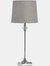 Florence Chrome Table Lamp - Gray/Clear/Silver