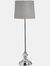 Genoa Long Stem Chrome Metal Table Lamp - Gray/Clear/Silver