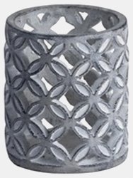 Geometric Stone Candle Sconce - Grey - One Size - Grey