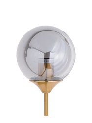 Globe Smoked Glass Sconce One Size - Brass