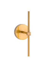 Globe Smoked Glass Sconce One Size - Brass