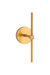 Globe Smoked Glass Sconce One Size - Brass