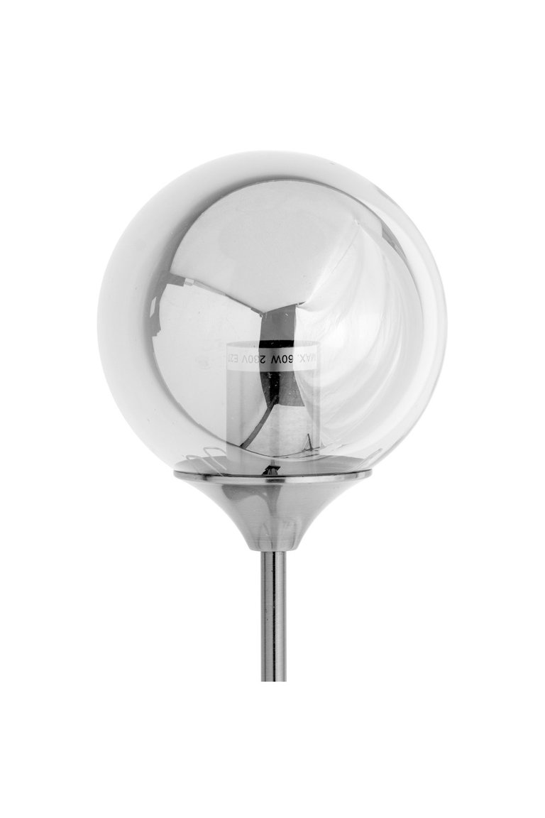 Globe Smoked Glass Sconce One Size - Silver