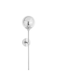 Globe Smoked Glass Sconce One Size - Silver - Silver