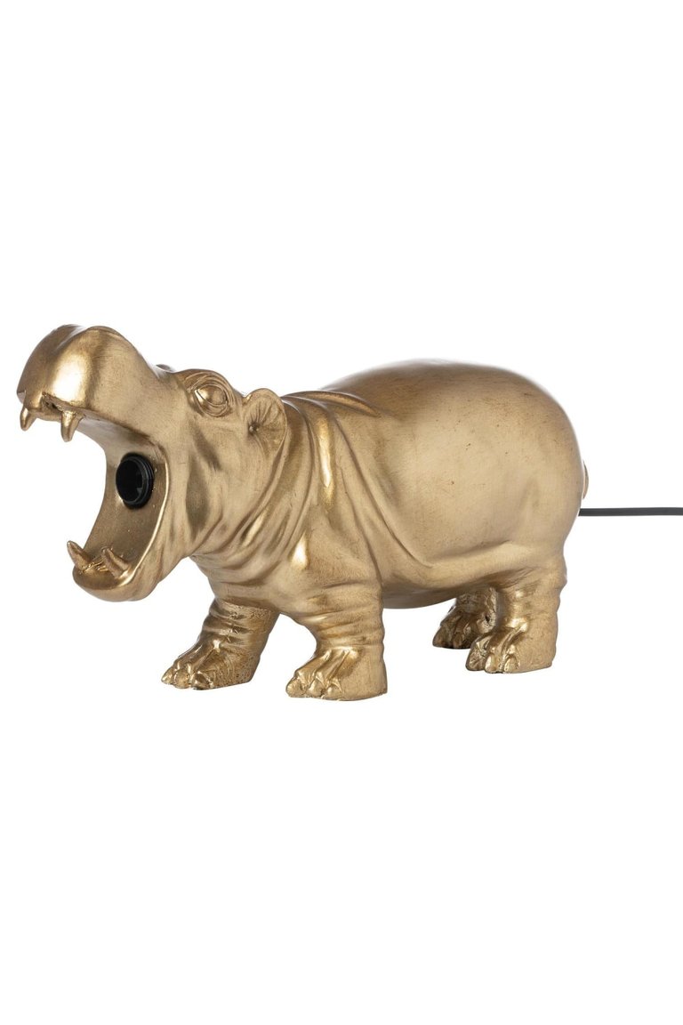 Hetty Hippo Table Lamp UK Plug - One Size - Gold