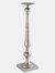 Hill Interiors Farrah Collection Dinner Candle Holder (Silver) (68cm x 17cm x 17cm) - Silver