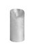 Hill Interiors Flickering Flame LED Wax Candle (Silver) (3 x 8in)