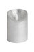 Hill Interiors Flickering Flame LED Wax Candle (Silver) (3.5 x 9in) - Silver