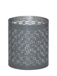 Hill Interiors Glowray Candle Lantern (Gray/Silver) (10cm x 9cm x 9cm)