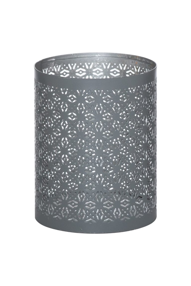 Hill Interiors Glowray Candle Lantern (Gray/Silver) (10cm x 9cm x 9cm)