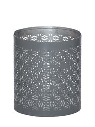 Hill Interiors Glowray Candle Lantern (Gray/Silver) (13cm x 10cm x 10cm)