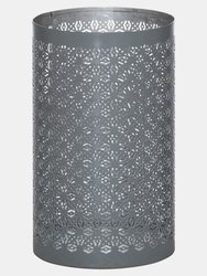 Hill Interiors Glowray Candle Lantern (Gray/Silver) (20cm x 12cm x 12cm) - Gray / Silver