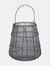 Hill Interiors Glowray Conical Lantern (Gray/Silver) (25cm x 22cm x 22cm) - Gray/Silver