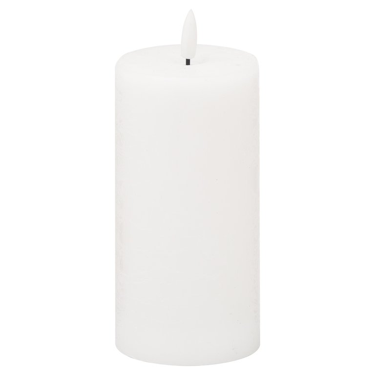 Hill Interiors Luxe Collection Natural Glow Electric Candle (White) (15cm x 7cm x 7cm)