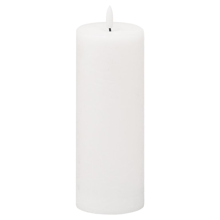 Hill Interiors Luxe Collection Natural Glow Electric Candle (White) (15cm x 7cm x 7cm) - White