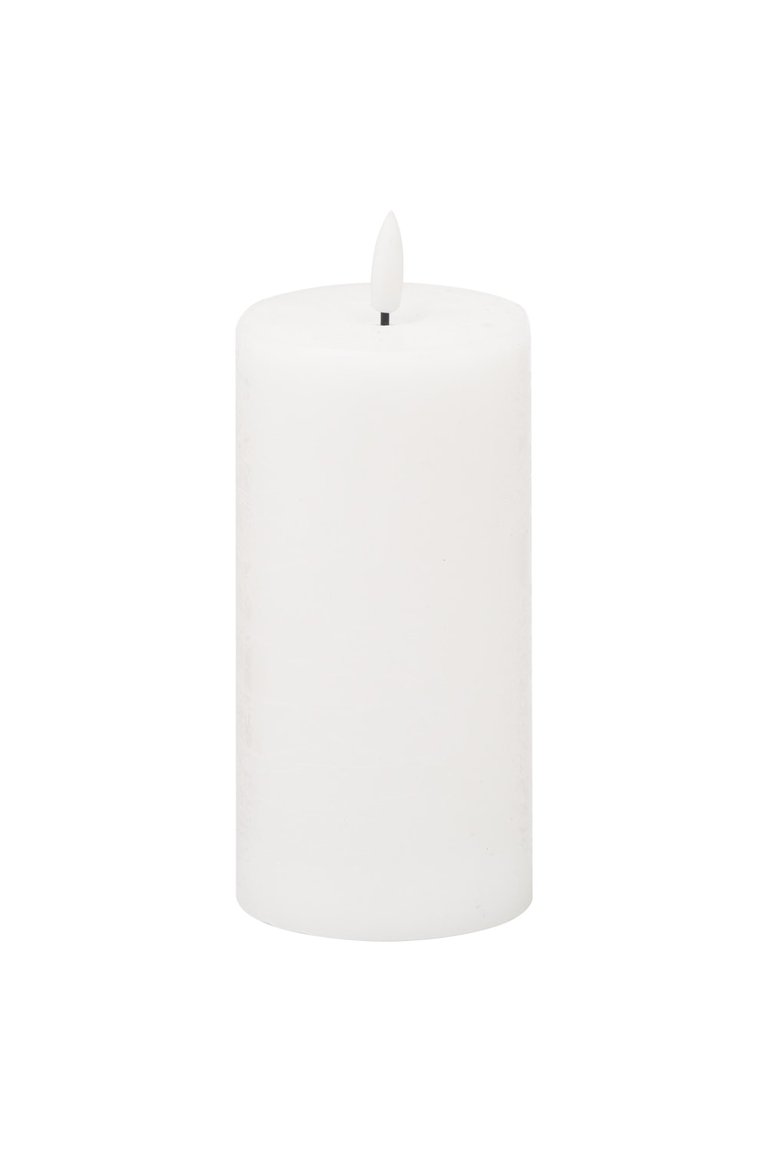 Hill Interiors Luxe Collection Natural Glow Electric Candle (White) (20cm x 7cm x 7cm)