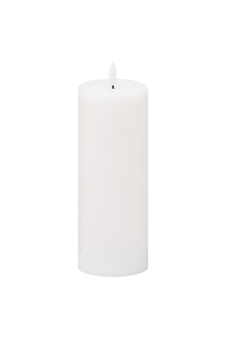 Hill Interiors Luxe Collection Natural Glow Electric Candle (White) (20cm x 7cm x 7cm) - White