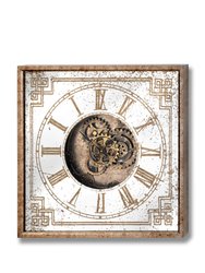 Hill Interiors Mirrored Clock With Moving Mechanism - Gold