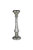 Hill Interiors Ribbed Mercury Effect Pillar Candle Holder (Silver) (53cm x 16cm x 16cm) - Silver