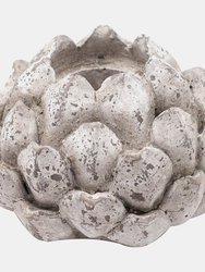 Hill Interiors Stone Effect Acorn Candle Holder (Stone) (12cm x 18cm)