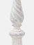 Hill Interiors Twisted Candle Stick (White) (40cm x 14cm x 14cm)