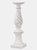 Hill Interiors Twisted Candle Stick (White) (51cm x 14cm x 14cm) - White