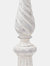 Hill Interiors Twisted Candle Stick (White) (51cm x 14cm x 14cm)