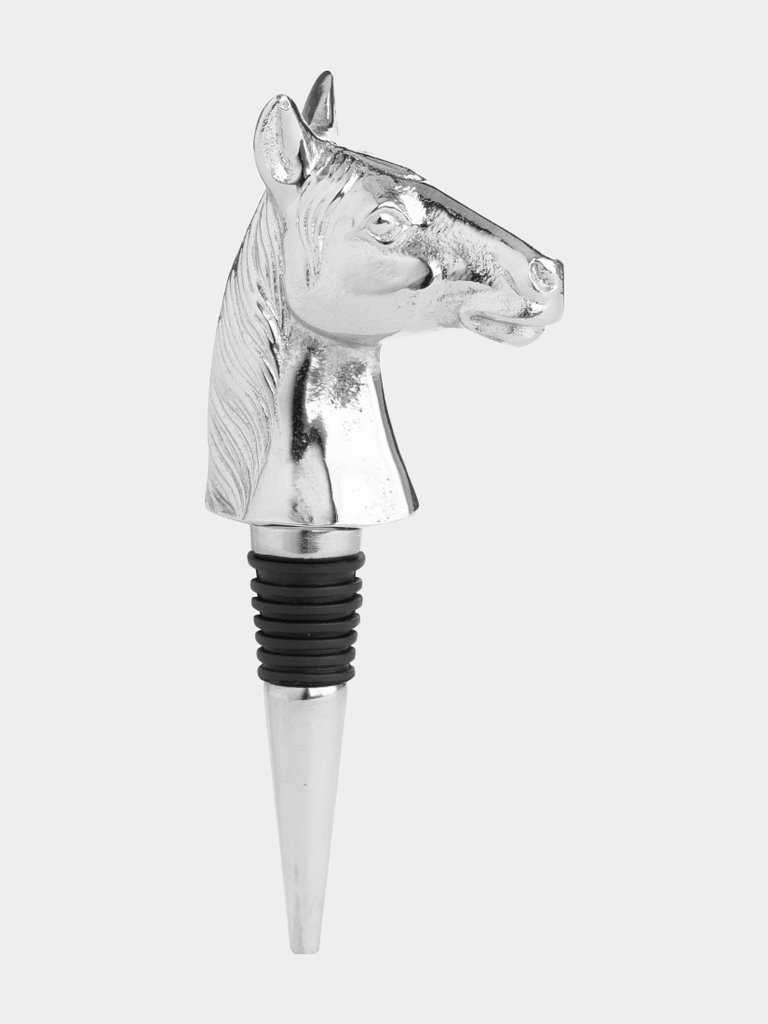 Horse Bottle Stopper - Silver - Silver