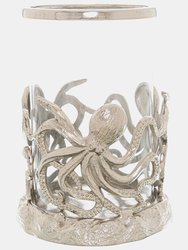 Hurricane Octopus Candle Holder - One Size - Silver