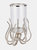 Hurricane Octopus Candle Lantern - 47cm x 38cm x 35cm - Silver