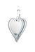 Large Mirrored Heart Candle Holder (L) - Silver
