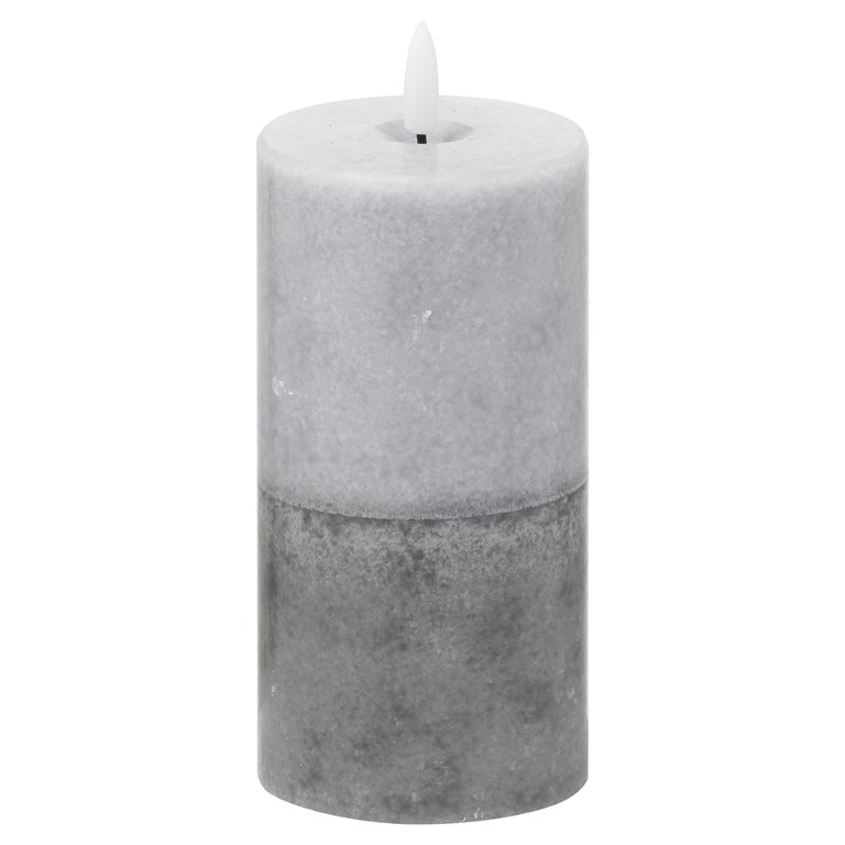 Luxe Collection Dipped Natural Glow Electric Candle - Gray - 20cm x 7cm x 7cm - Gray