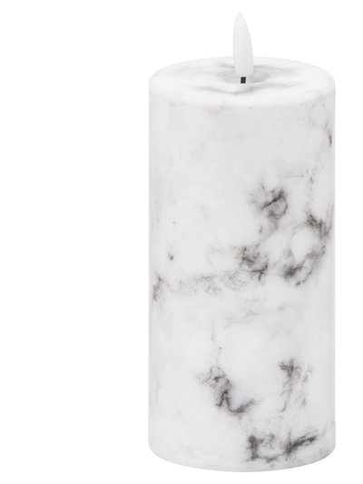 Hill Interiors Luxe Collection Marble Natural Glow Electric Candle - White/Black product