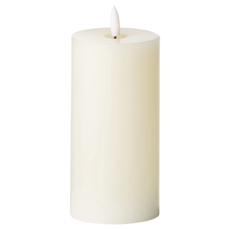 Luxe Collection Natural Glow 3 x 6 LED Ivory Candle - One Size - Ivory