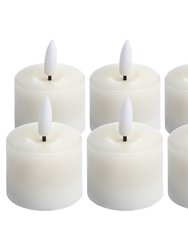 Luxe Collection Natural Glow Led Tealight Candles - Pack Of 6 - One Size - Cream