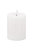 Luxe Collection Ribbed Natural Glow Electric Candle - White - 20 cm x 7 cm x 7 cm