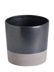 Metallic Ceramic Planter - S - Gray