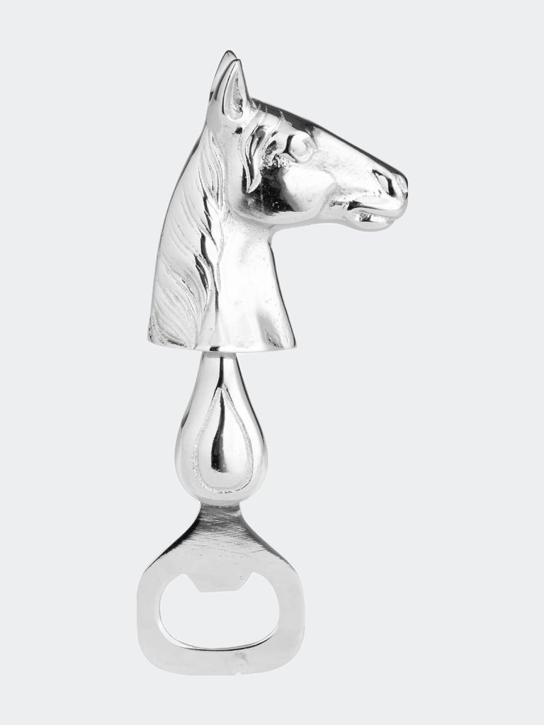 Nickel Horse Bottle Opener - Silver - Silver